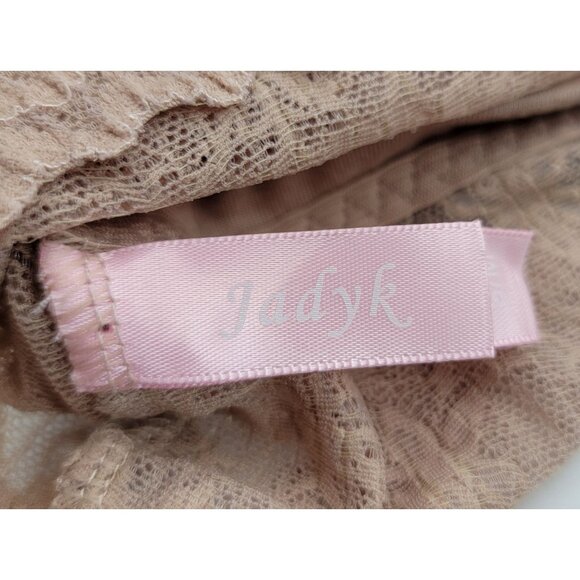 Jady K Skye Mocha Sassy Lace Bralette  Scalloped Edges Adj Straps Women S/M - Picture 7 of 10